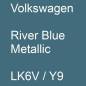 Preview: Volkswagen, River Blue Metallic, LK6V / Y9.